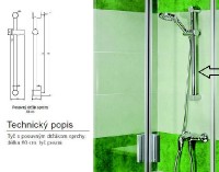 Ravak 972.00 sprchová tyč s posuvným držákem sprchy 60 cm   X07P012